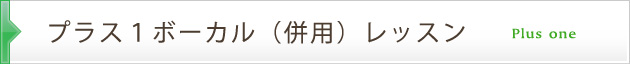 プラス１ボーカル（併用）レッスン
